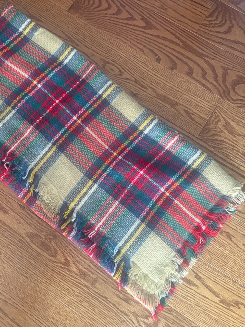 Plaid Knitted Scarf